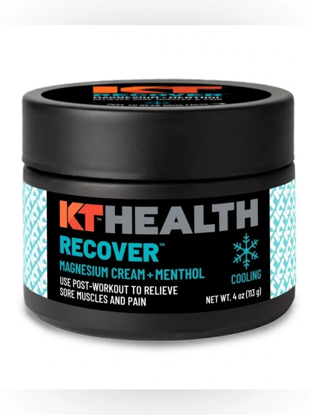 KT Health Recover Magnesium Cream, Cools and Relieves Muscles & Joints 4oz NEW